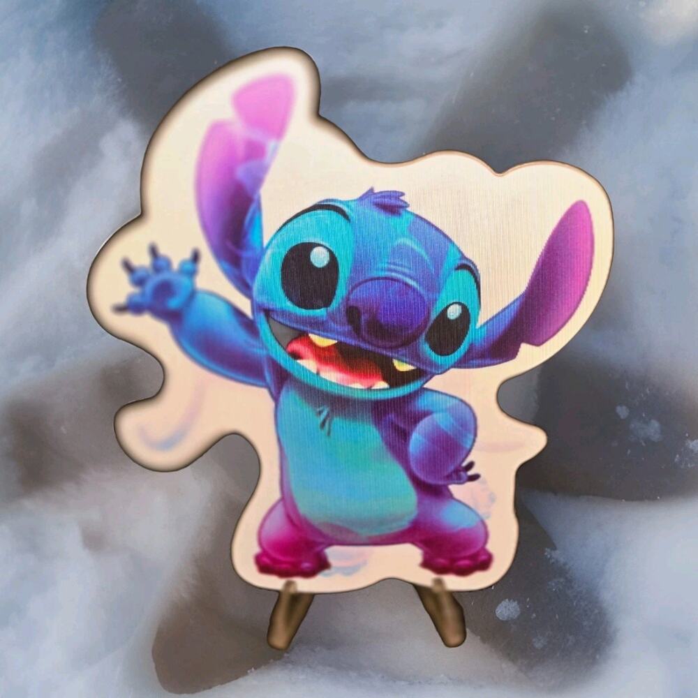 Stitch Angel Cute 3D Motion Lenticular Car Laptop Decal Sticker Peeker